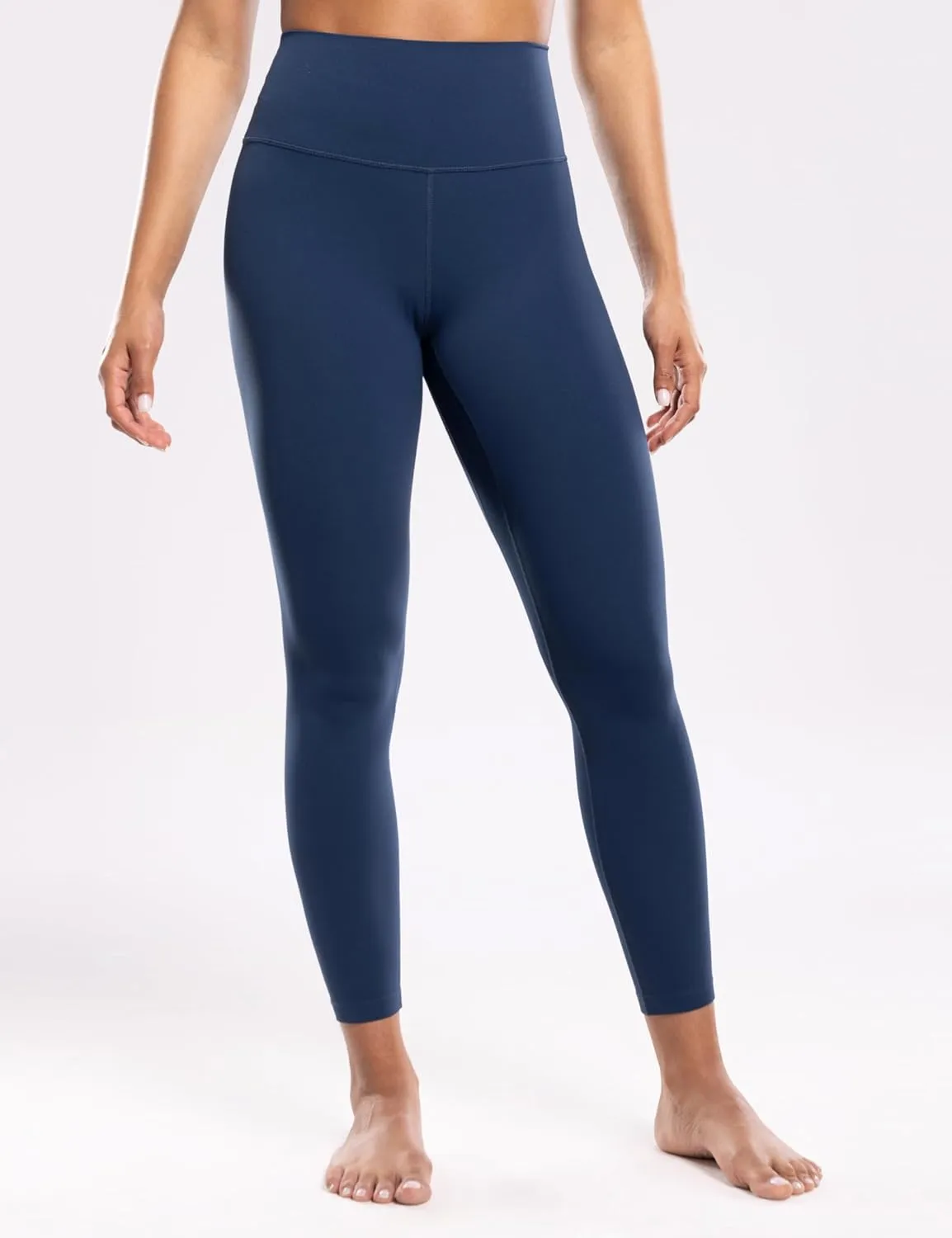Workout Leggings for Women Yoga Pants 7/8 High Waisted Athletic Tights Silky Feeling Soft 25" Gym Activewear Lounge