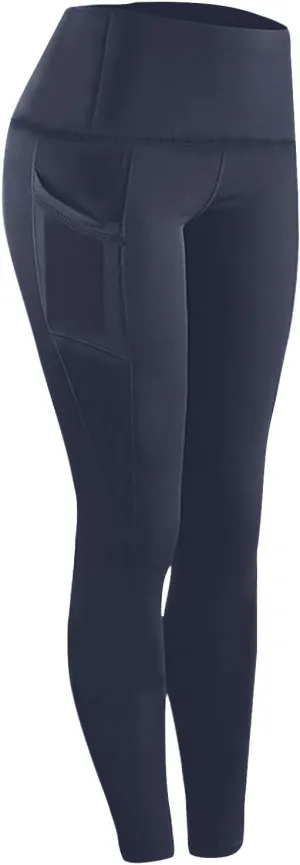 Workout Leggings with Pockets for Women High Waisted Tummy Control Aesthetic Black Hip Lift Yoga Pants Activewear