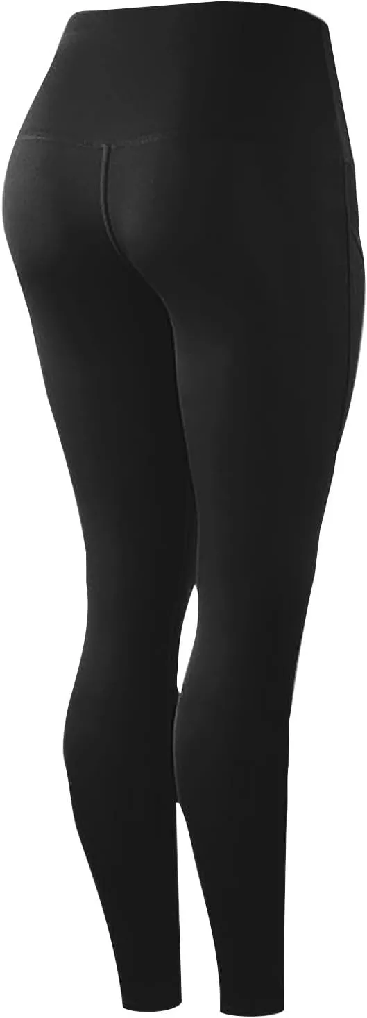 Workout Leggings with Pockets for Women High Waisted Tummy Control Aesthetic Black Hip Lift Yoga Pants Activewear