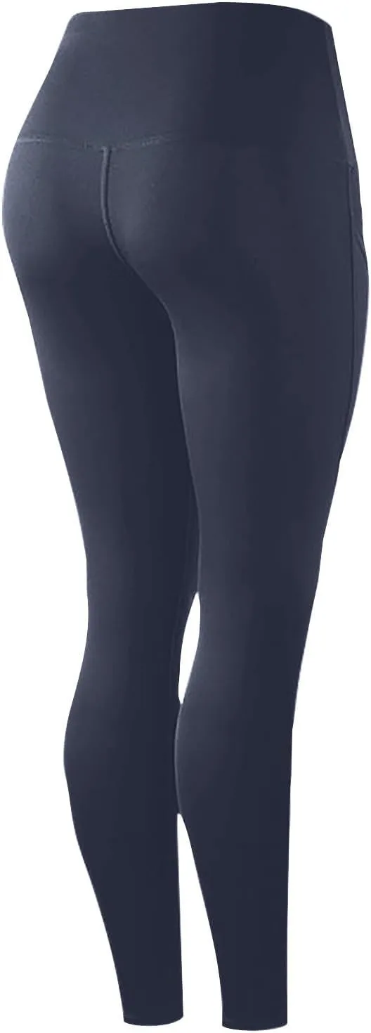 Workout Leggings with Pockets for Women High Waisted Tummy Control Aesthetic Black Hip Lift Yoga Pants Activewear
