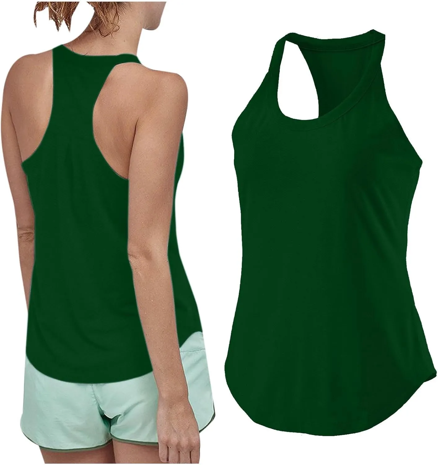 Workout Racerback Tank Tops for Women Sleeveless Athletic Tops Flowy Soft Loose Fit Gym Quick Dry Running Shirts