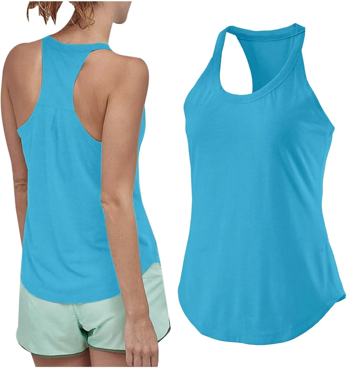Workout Racerback Tank Tops for Women Sleeveless Athletic Tops Flowy Soft Loose Fit Gym Quick Dry Running Shirts