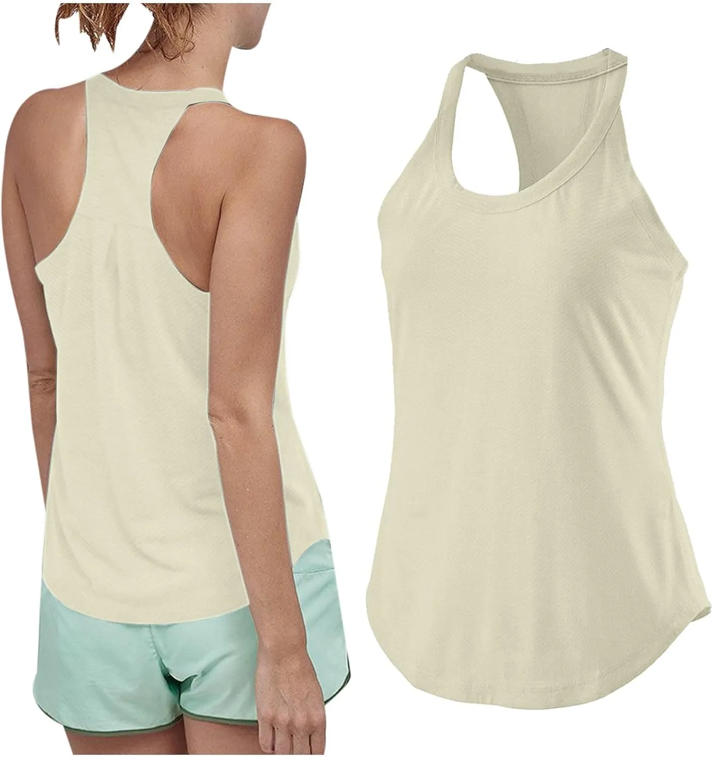 Workout Racerback Tank Tops for Women Sleeveless Athletic Tops Flowy Soft Loose Fit Gym Quick Dry Running Shirts