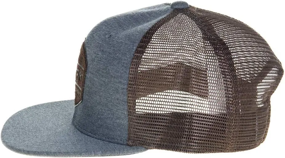 Wrangler Men's Leather Hexagon Patch Mesh Back Trucker Cap