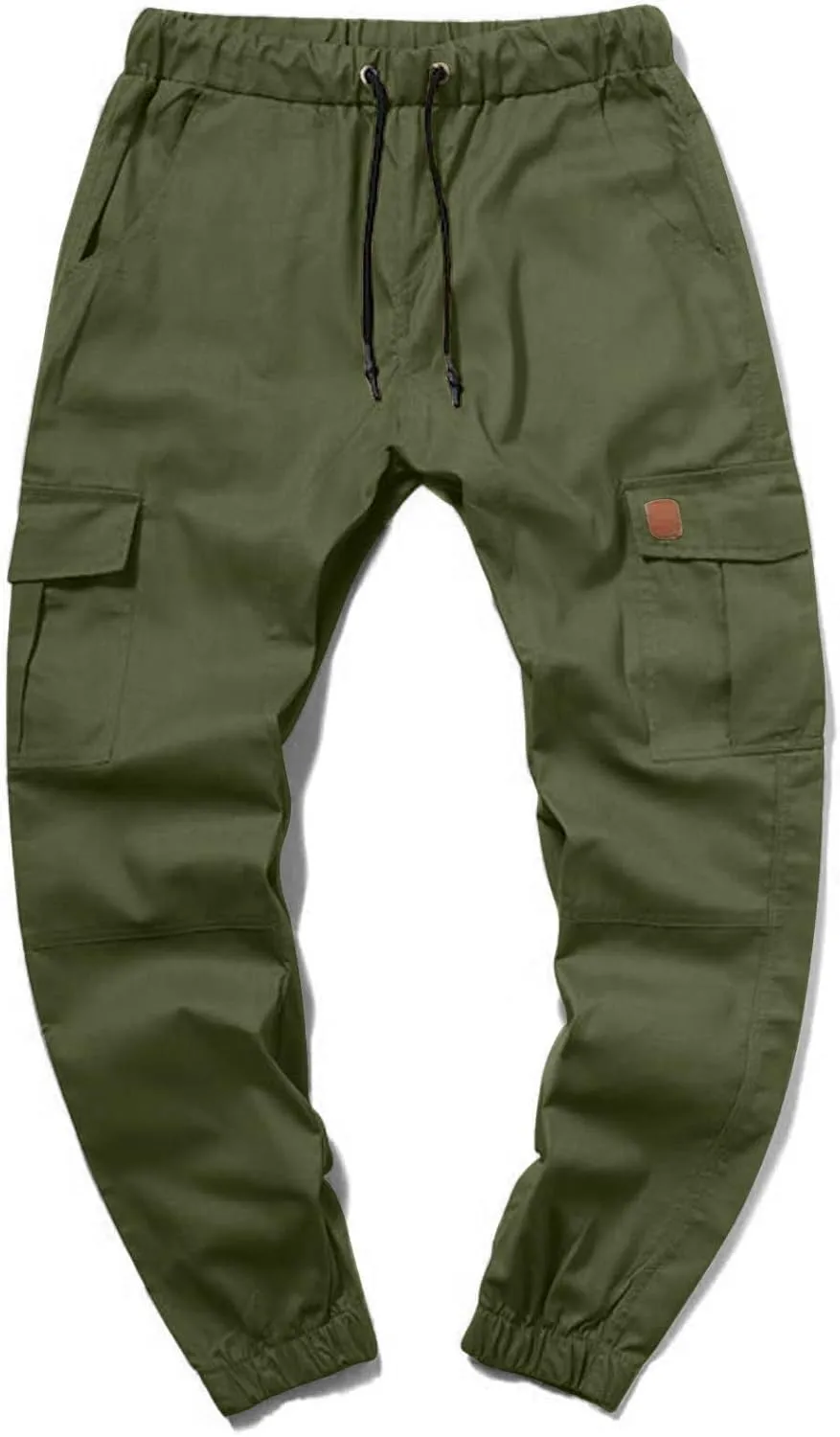 XUNRYAN Cargo Pants Men with Multi Pockets Casual Sweatpants Drawstring Joggers Outdoor Hiking Fishing Pants Activewear