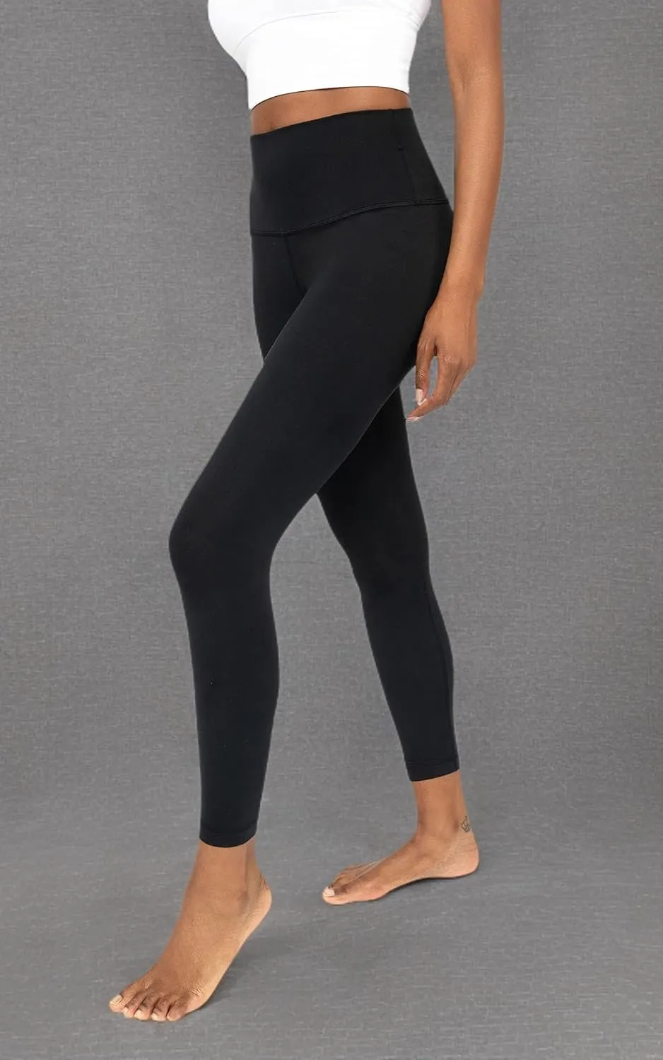 Yogalicious Women’s Lux High Waist Squat Proof Pant Elastic Free Ankle Yoga Legging